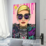 Pink Boss Girl Canvas Wall Art