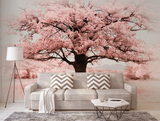 Pink Flowers Tree Wallpaper Murals