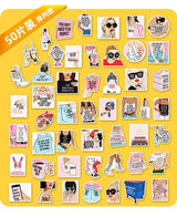 Text Girl Sticker Stickers 50 pieces