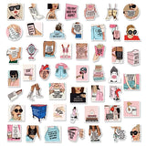 Text Girl Sticker Stickers 50 pieces
