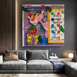 Pink Panther Relax Canvas Wall Art