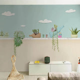 Plants Pots on Wall Nursery Wallpaper - Perfect Décor