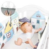 Tour de lit en peluche pour bébé, thème maison pour garçons