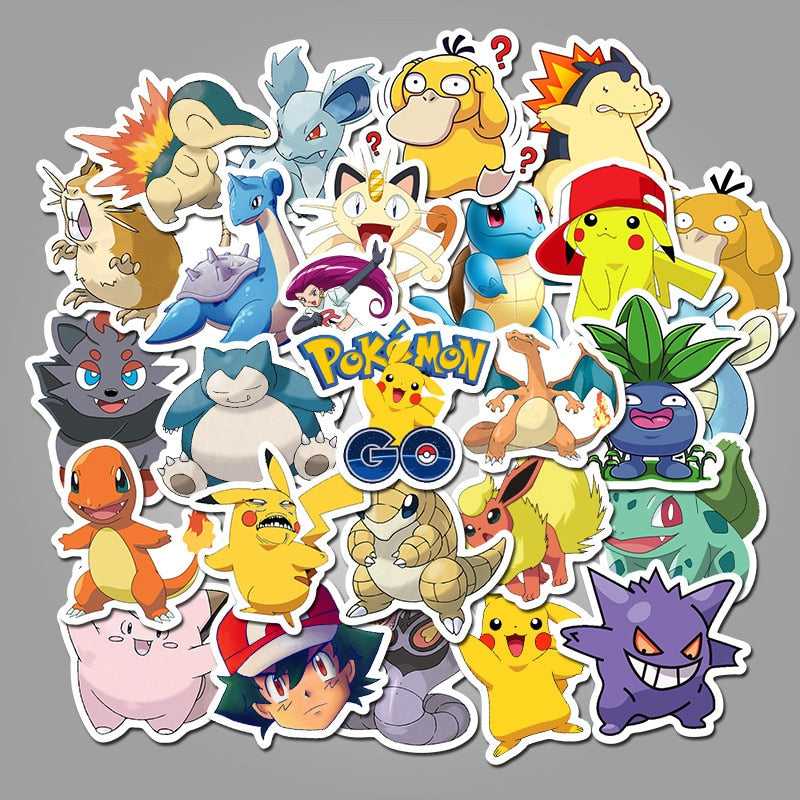 Pokemon Stickers Pack | Famous Bundle Stickers | Waterproof Bundle Stickers