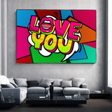 Pop-Art-Comic-WOW-Rosa-Lippen-Leinwand-Wandkunst