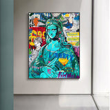 Pop Graffiti Art Statue Of Liberty Canvas Wall Art