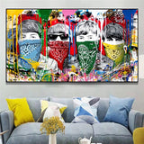 Pop Street Artwork WORLD UNITY No War Canvas Wall Art