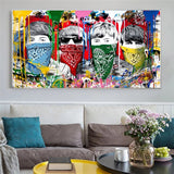 Pop Street Artwork WORLD UNITY No War Canvas Wall Art