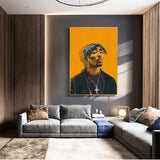 Porträt von 2PAC Leinwand-Wandkunst