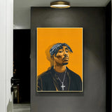 Porträt von 2PAC Leinwand-Wandkunst