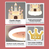 Princess Castle Crown Ceiling Light