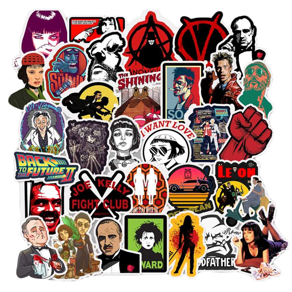 Pulp Fiction Movie Stickers Pack | Famous Bundle Stickers | Waterproof Bundle Stickers