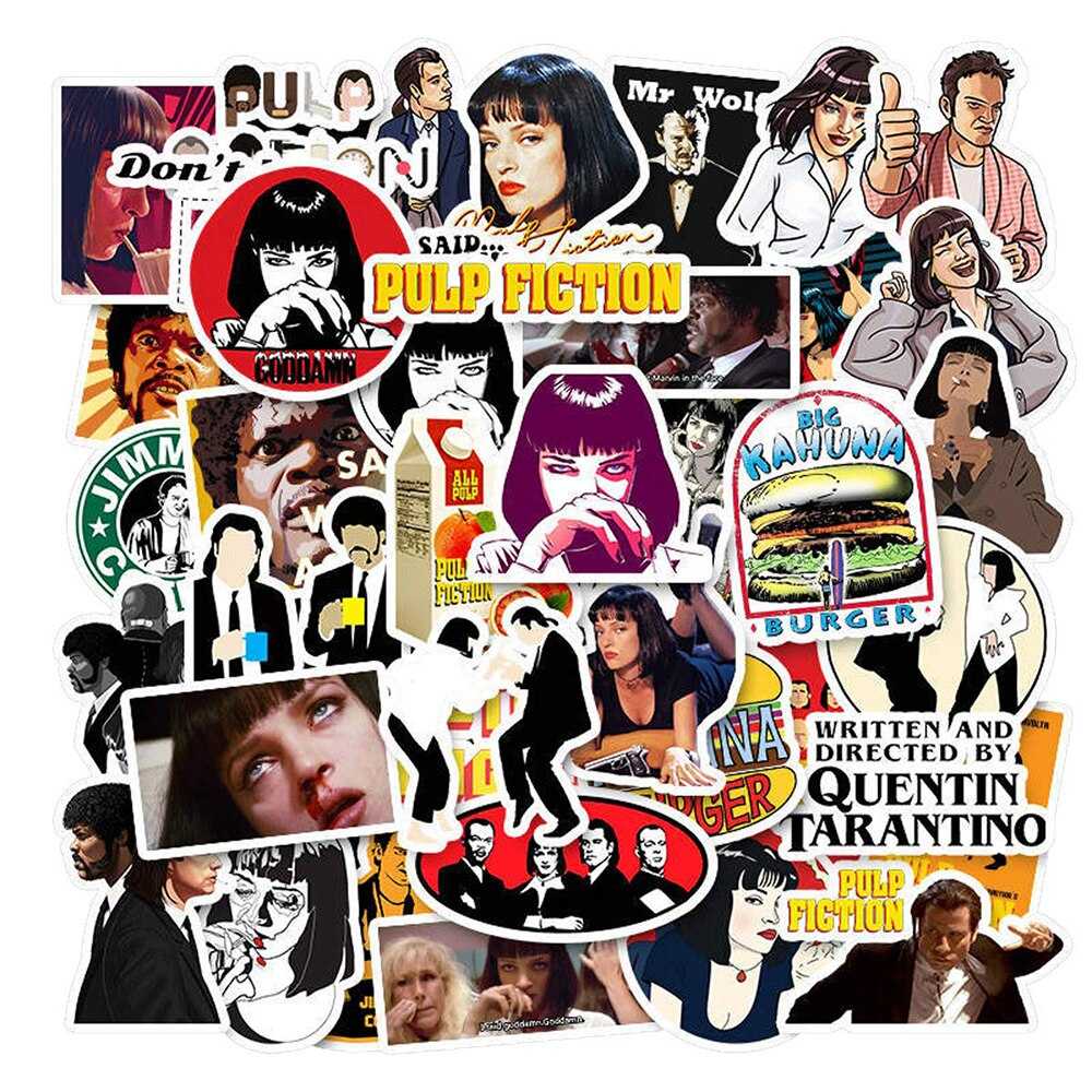 Pulp Fiction Movie Stickers Pack | Famous Bundle Stickers | Waterproof Bundle Stickers