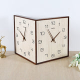 Horloge murale double face en bois massif sans poinçon