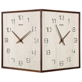 Horloge murale double face en bois massif sans poinçon