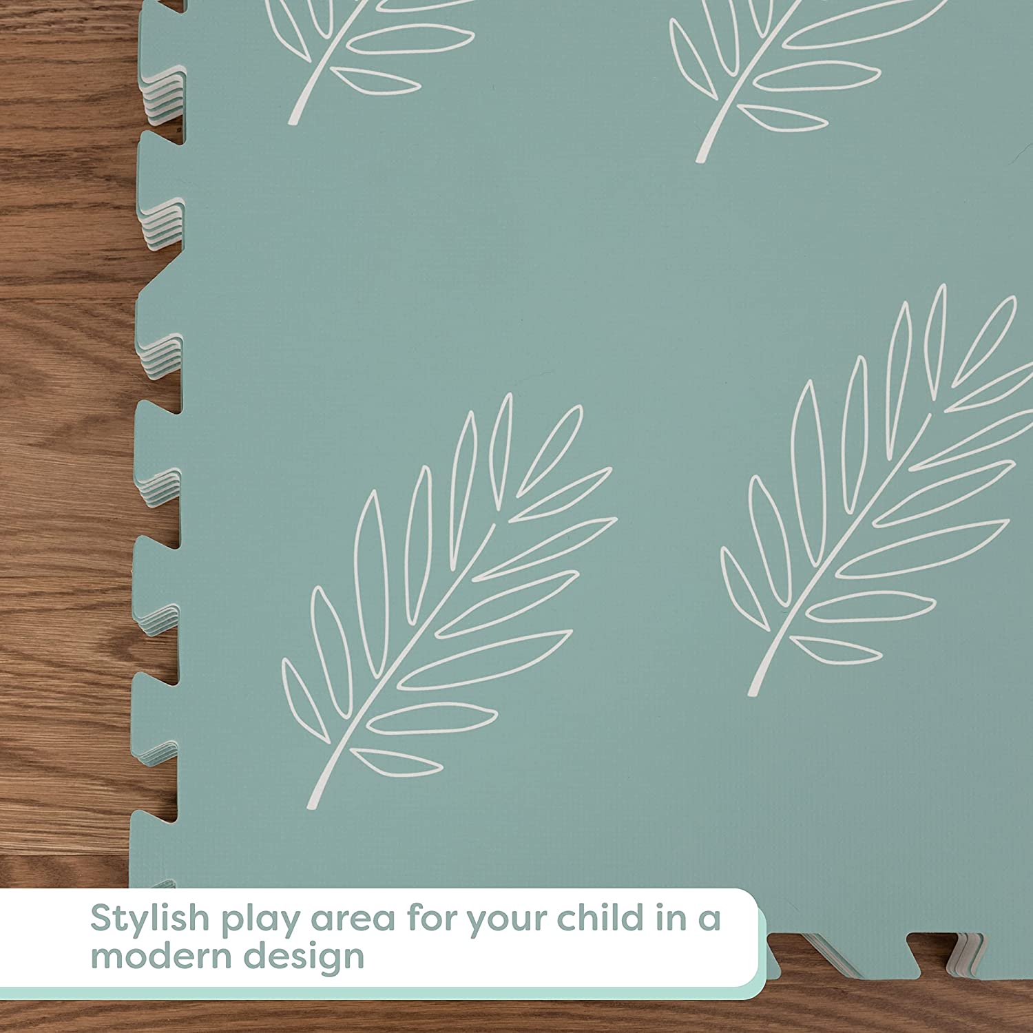 Puzzle Play Mat Tiles - Leaf Theme Design