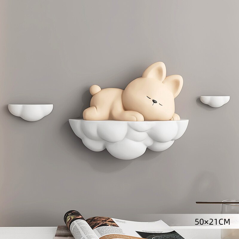 Rabbit on Clouds Three-dimensional Wall Decor for Kids Room