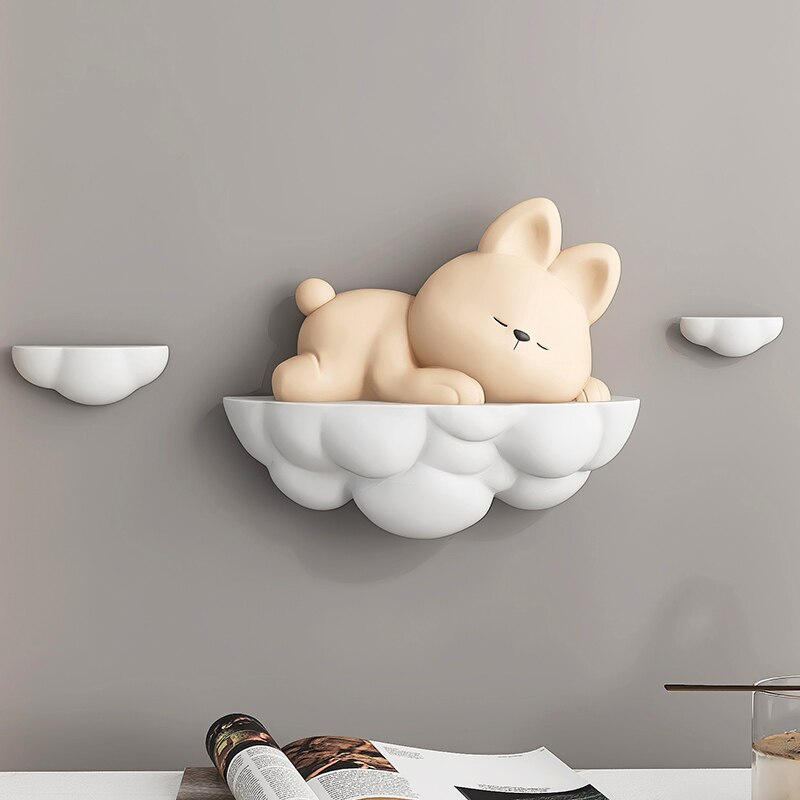 Rabbit on Clouds Three-dimensional Wall Decor for Kids Room