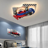 Suspension Voiture de Course - Luminaire Art Déco pour Chambre d'Enfant