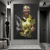 Rafael Nadal Tennislegende Sport-Leinwand-Kunst