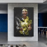 Art mural sur toile Rafael Nadal Tennis Legend Sports