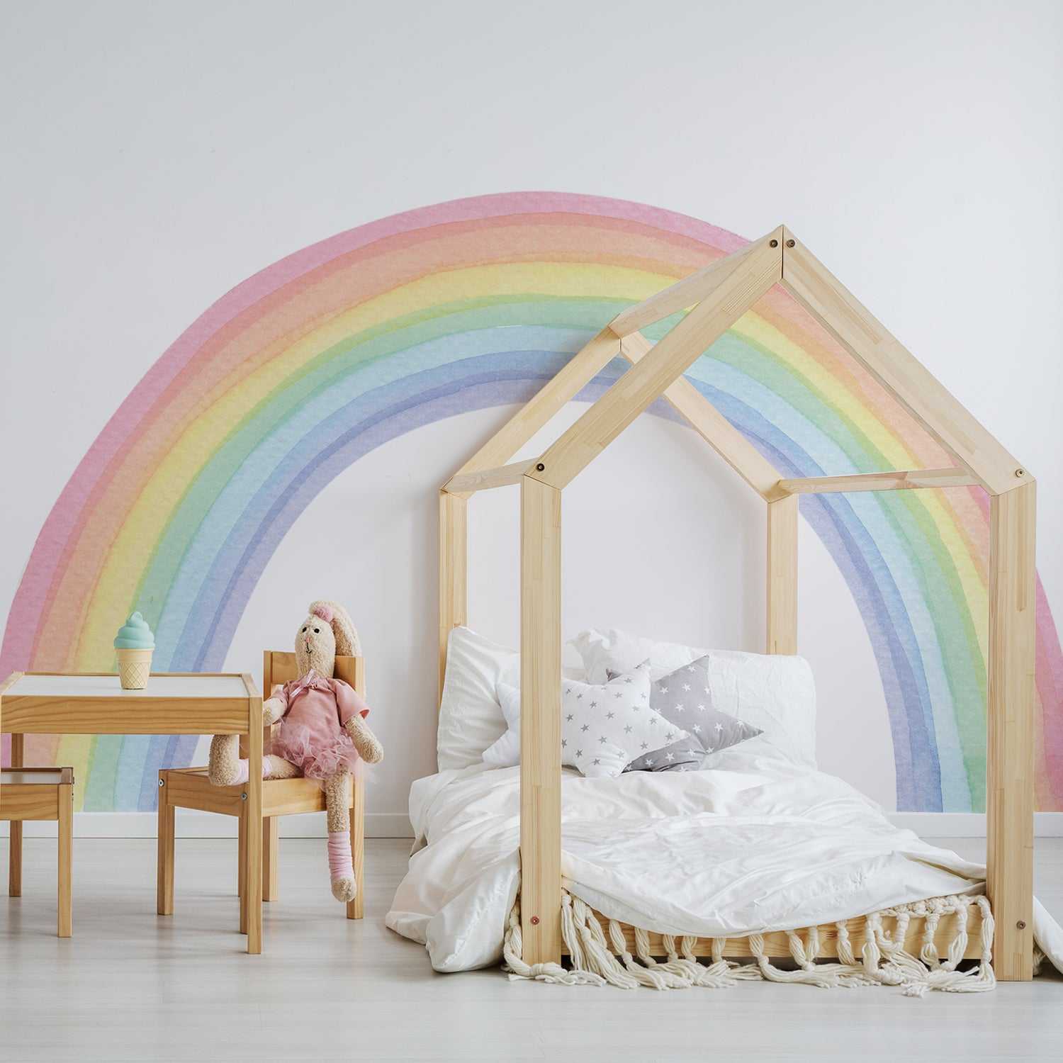 Rainbow Wall Decal for Kids Room Wall Decor | Kids Nursery Wall Decals