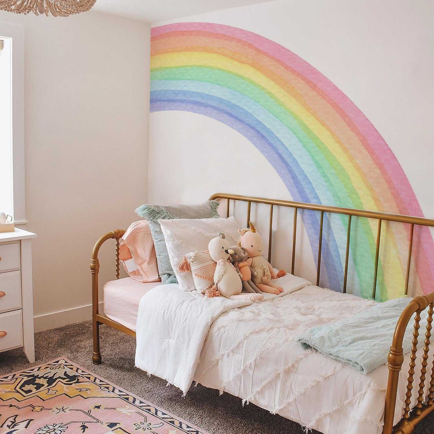 Rainbow Wall Decal for Kids Room Wall Decor | Kids Nursery Wall Decals