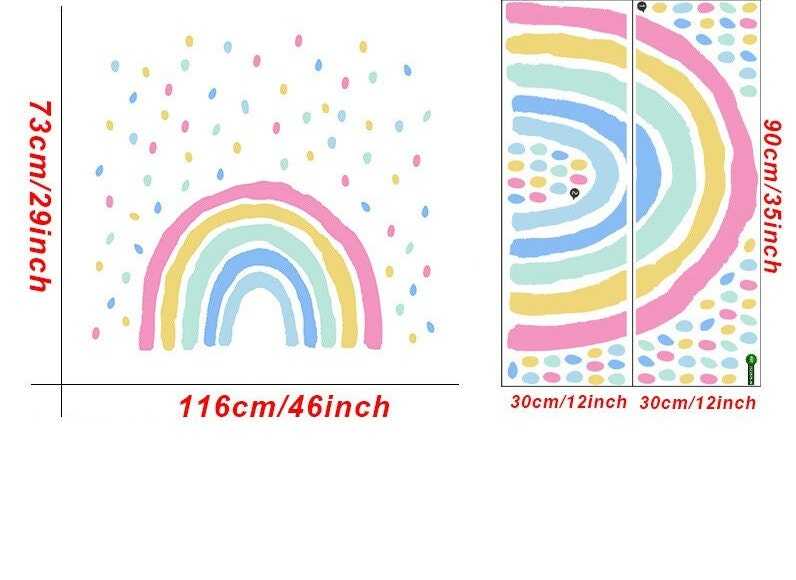 Rainbow Wall Stickers | Big Rainbow Wall Decal | Large Rainbow Wall Sticker