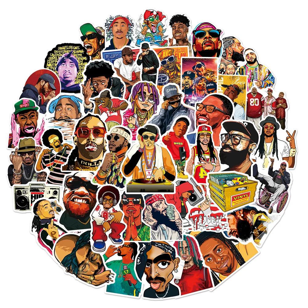 Rapper Stickers Pack - Hip Hop Legends - Premium Quality