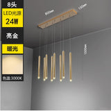 Rectangle LED Restaurant Chandelier - Modern Golden Hanging Lamp