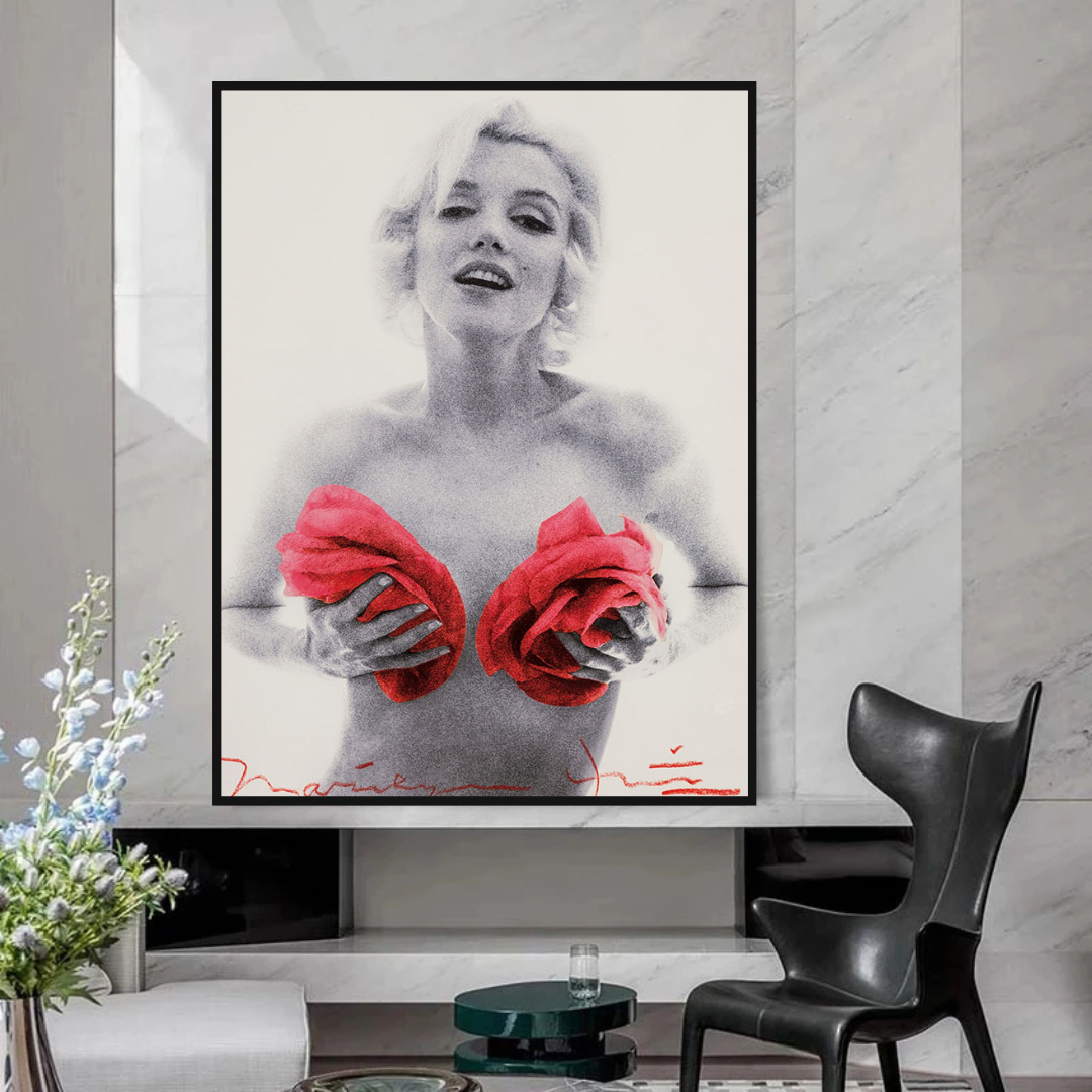 Red Flowers: Marilyn Poster - Captivating Blossoms