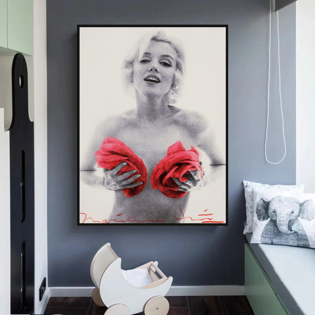 Fleurs Rouges : Affiche Marilyn - Fleurs Captivantes