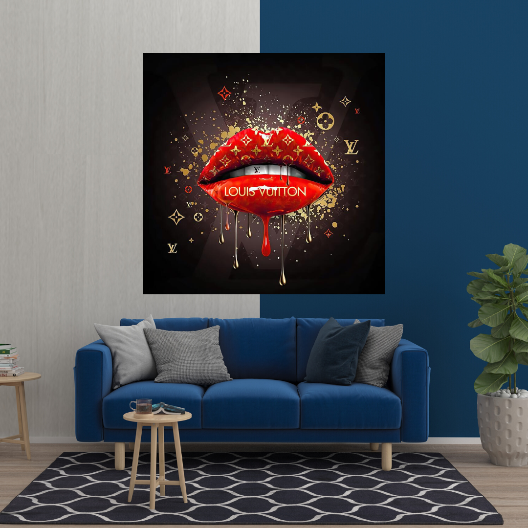 Red Lips Canvas Wall Art