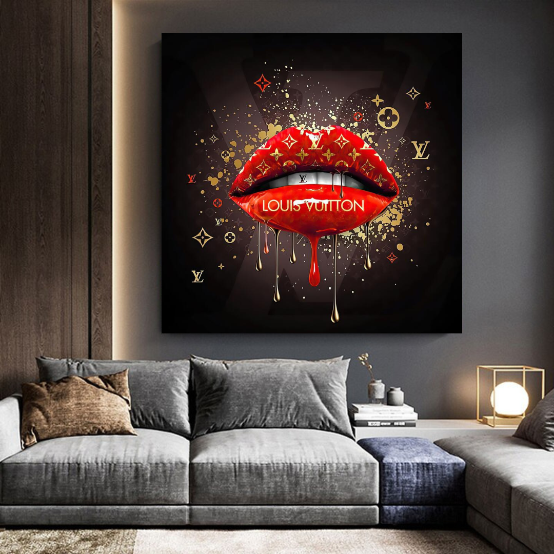 Red Lips Canvas Wall Art