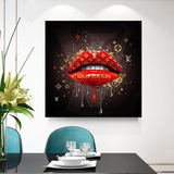 Red Lips Canvas Wall Art