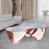 Resin Figurine Glass Coffee Table