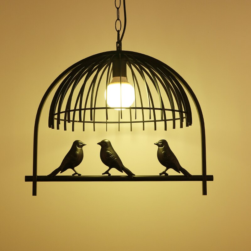 Resin Iron Bird Cage Chandelier