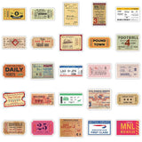 Retro Air Tickets Stickers Pack | Famous Bundle Stickers | Waterproof Bundle Stickers