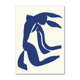 Retro Matisse Girl Coral William Collection Canvas Wall Art