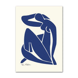 Retro Matisse Girl Coral William Collection Canvas Wall Art