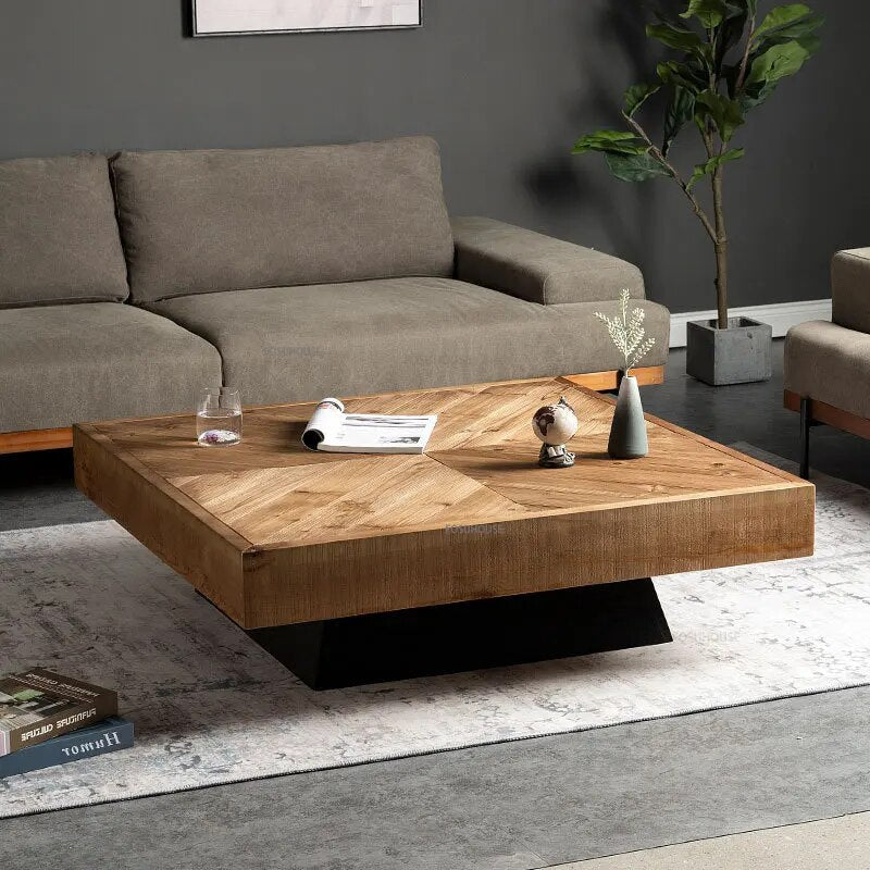 Retro Nordic Solid Wood Coffee Table