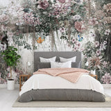 Retro Vine Flowers Wallpaper for Home Wall Decor