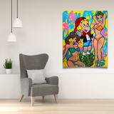 Richie Rich Monopoly Millionaire with Girls Canvas Wall Art