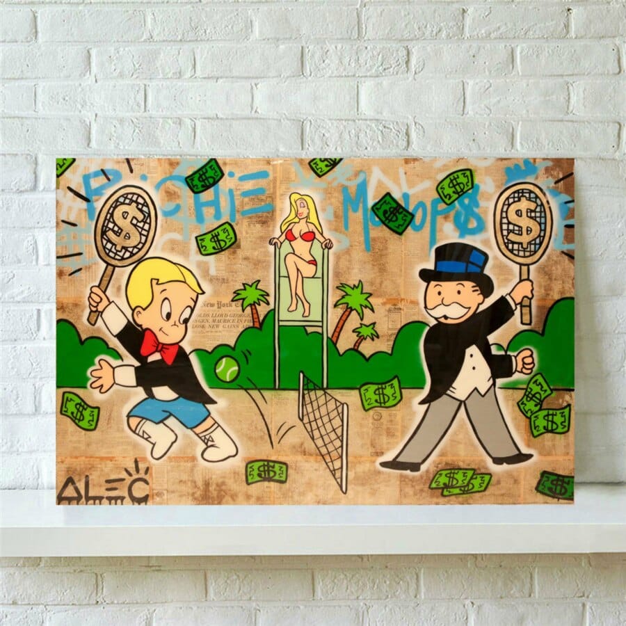 Richie Rich Tennis Alec Monopoly Impression sur toile