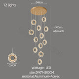 Rings LED Light Staircase Chandelier – Style Your Staircase