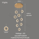 Rings LED Light Staircase Chandelier – Style Your Staircase