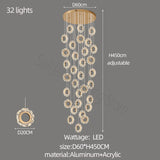 Lustre d'escalier à lumière LED Rings - Donnez du style à votre escalier