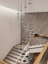 Lustre d'escalier à plaque LED Rings 