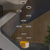 Lustre d'escalier à plaque LED Rings 