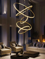 Rings Staircase Chandelier: Unparalleled Elegance